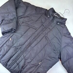 Woolrich Black Puffer Jacket Quilted Lightweight Coat Size L Unisex Women's Mens